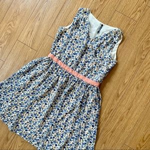 Floral Print Cinched Dress